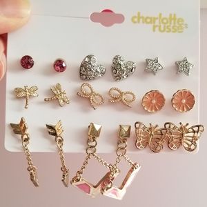 9 Pairs of Assorted Ear Studs